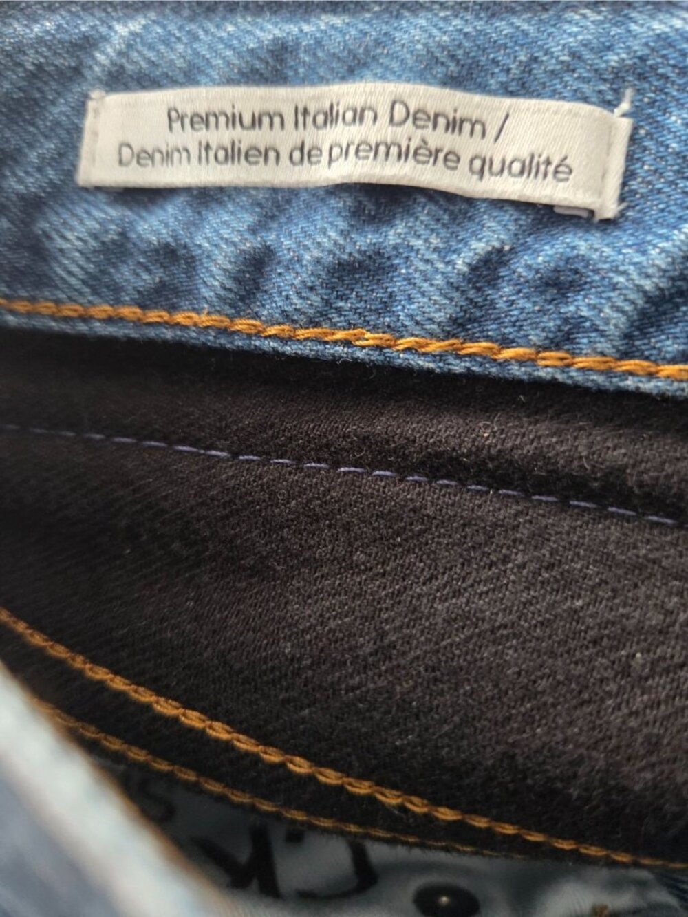 Calvin Klein Premium Italian Denim Jeans 34X32 Contrast Patch Detailing Modern F - Picture 6 of 10
